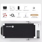 Tapis roulant pieghevole DeerRun A6 Plus 2026 nuovo slim 2 in 1 con inclinazione del 5%, Bluetooth e telecomando, 136 kg