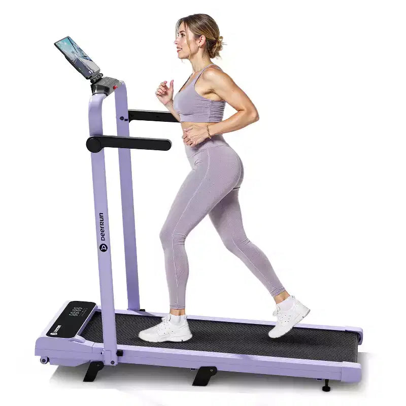 Tapis roulant pieghevole DeerRun A6 Plus 2026 nuovo slim 2 in 1 con inclinazione del 5%, Bluetooth e telecomando, 136 kg