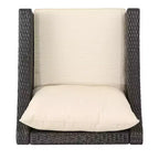 GDFStudio Vincent Outdoor Wicker Club Chairs with Cushions (Set of 2)