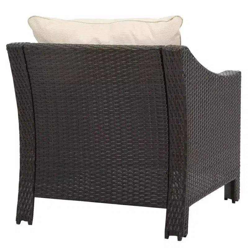 GDFStudio Vincent Outdoor Wicker Club Chairs with Cushions (Set of 2)