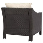 GDFStudio Vincent Outdoor Wicker Club Chairs with Cushions (Set of 2)