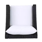 GDFStudio Vincent Outdoor Wicker Club Chairs with Cushions (Set of 2)
