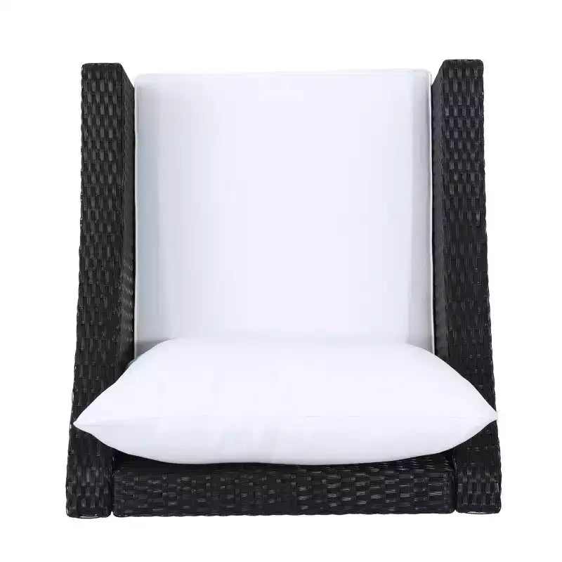 GDFStudio Vincent Outdoor Wicker Club Chairs with Cushions (Set of 2)