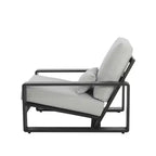 Christopher Knight Home Adrian Outdoor Aluminum Club Chair with Lumbar Pillow, Beige/Silver