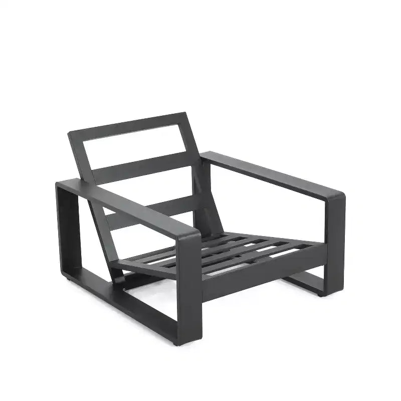 Christopher Knight Home Adrian Outdoor Aluminum Club Chair with Lumbar Pillow, Beige/Silver