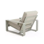 Christopher Knight Home Adrian Outdoor Aluminum Club Chair with Lumbar Pillow, Beige/Silver