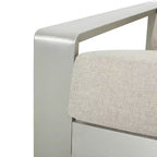 Christopher Knight Home Adrian Outdoor Aluminum Club Chair with Lumbar Pillow, Beige/Silver