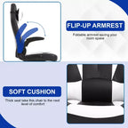 BestMassage Gaming Chair Office Chair Computer Desk Chair with Lumbar Support and Adjustable Headrest and PU Leather Gamer Chair for Adults