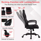 BestMassage Sedia da Gaming Sedia da Ufficio con Supporto Lombare Altezza Regolabile Sedia Direzionale in Pelle PU per Donne Uomini Adulti