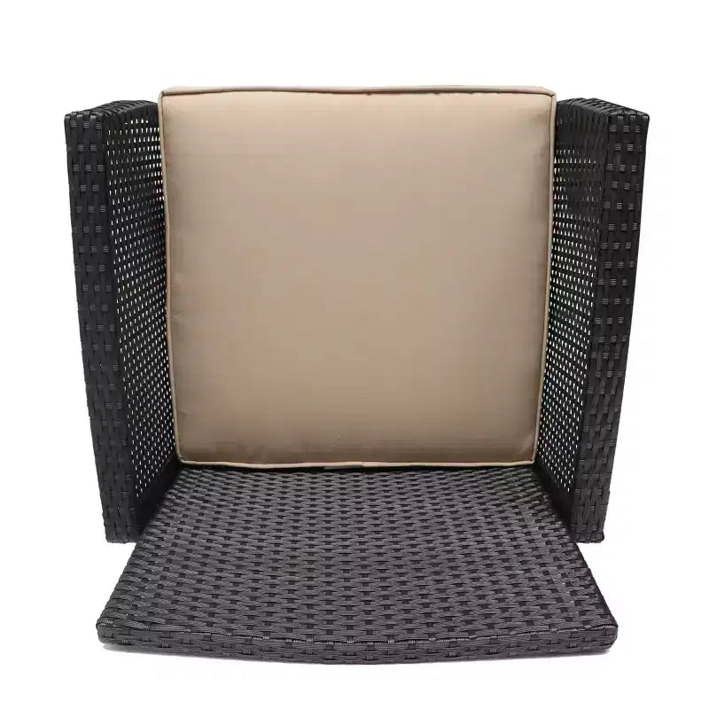 GDFStudio Raina, sedie a sdraio in vimini per esterni con cuscino (set da 2)