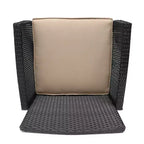 GDFStudio Raina, sedie a sdraio in vimini per esterni con cuscino (set da 2)