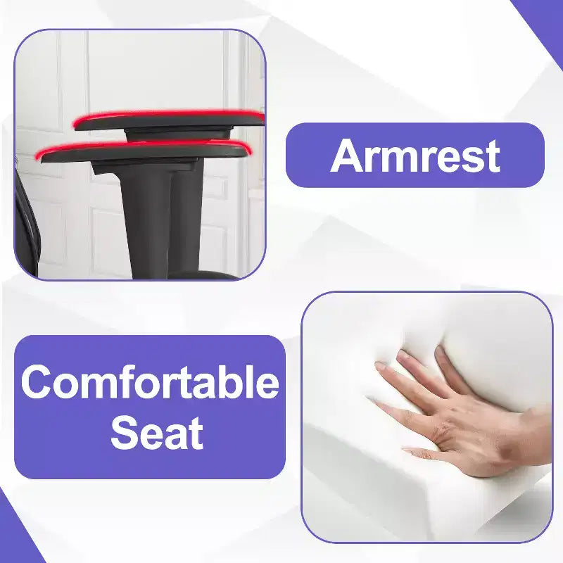 BestMassage Sedia da gaming per computer con supporto lombare e poggiapiedi, design girevole con ruote, sedia da ufficio per casa e gaming