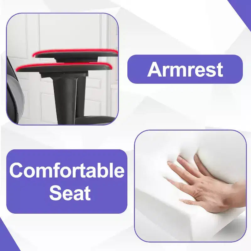 BestMassage Sedia da gaming per computer con supporto lombare e poggiapiedi, design girevole con ruote, sedia da ufficio per casa e gaming