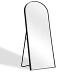Aluminum Alloy Thin-Frame Full-Length Mirror with Right-Angled Arch Design
