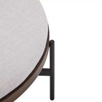 Christopher Knight Home Crestholm Pouf Rotondo Moderno Imbottito con Gambe in Ferro