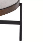 Christopher Knight Home Crestholm Pouf Rotondo Moderno Imbottito con Gambe in Ferro