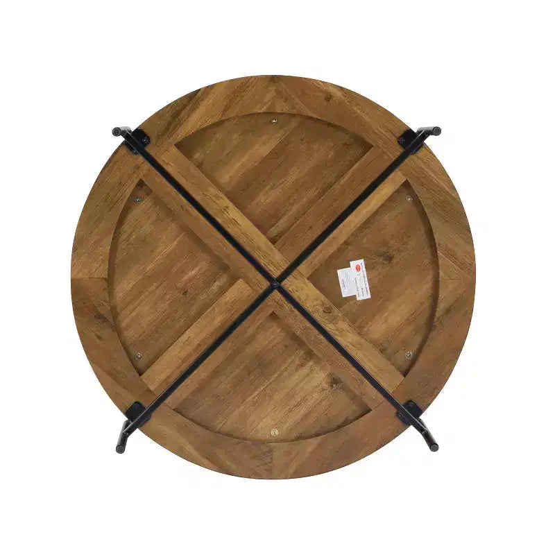 Christopher Knight Home Crestholm Pouf Rotondo Moderno Imbottito con Gambe in Ferro