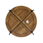 Christopher Knight Home Crestholm Pouf Rotondo Moderno Imbottito con Gambe in Ferro