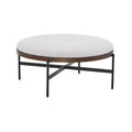 Christopher Knight Home Crestholm Pouf Rotondo Moderno Imbottito con Gambe in Ferro