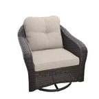 Sedia a dondolo da esterno in vimini/rattan UPTIOT con cuscini