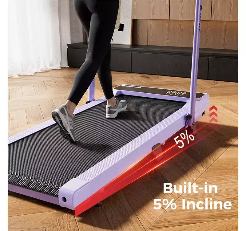 Tapis roulant cardio DeerRun A6 Plus per tutti i giorni con inclinazione del 5%, velocità regolabile fino a 12 km/h, 136 kg