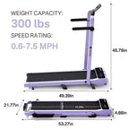 Tapis roulant cardio DeerRun A6 Plus per tutti i giorni con inclinazione del 5%, velocità regolabile fino a 12 km/h, 136 kg