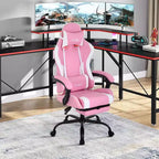 FDW Gaming Chair Racing Desk Chair with Footrest Lumbar Support Headrest Armrest Task Rolling Swivel Adjustable PC Gamer Chair