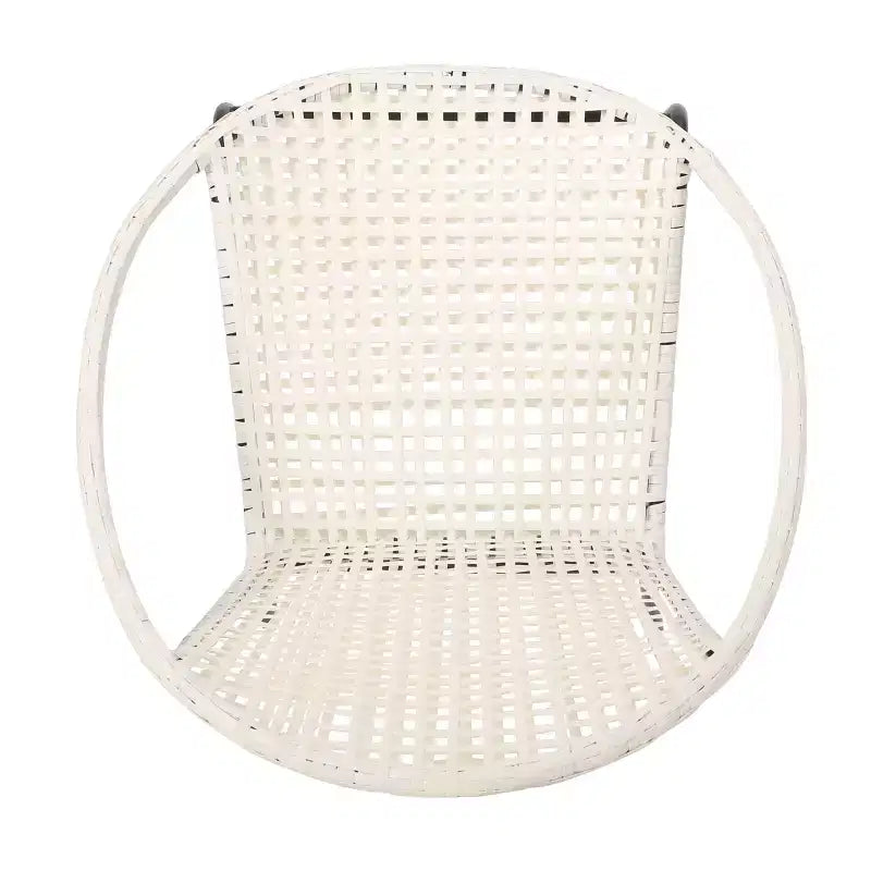 GDFStudio Belvidere Outdoor Modern Wicker and Iron Club Chairs (Set of 2)