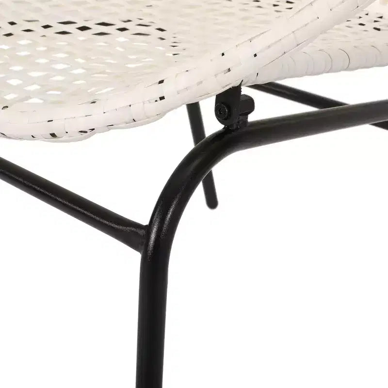 GDFStudio Belvidere Outdoor Modern Wicker and Iron Club Chairs (Set of 2)