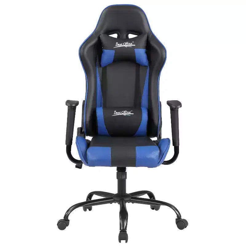 BestMassage Sedia Gaming Sedia da Ufficio con Supporto Lombare Poggiatesta Braccioli e Sedia Girevole con Rotelle per PC Gamer
