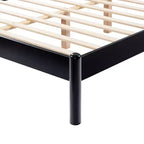 Christopher Knight Home Mircea Struttura letto a piattaforma moderna in legno di gomma con testiera imbottita grigio chiaro