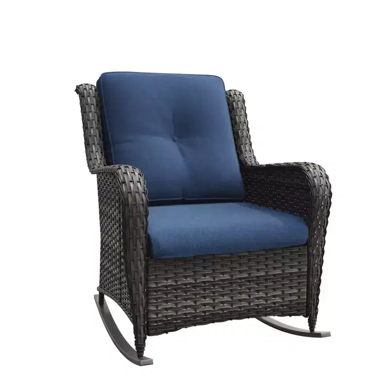 UPTIOT Patio Wicker Rocking Chair with Cushions