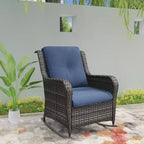UPTIOT Patio Wicker Rocking Chair with Cushions