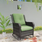 UPTIOT Patio Wicker Rocking Chair with Cushions