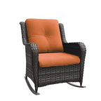 UPTIOT Patio Wicker Rocking Chair with Cushions