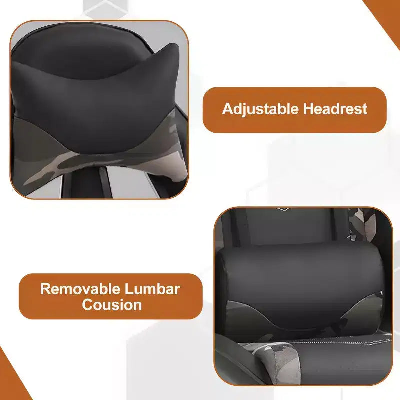 BestMassage Sedia da Gaming Racing da Ufficio con Funzione Massaggio Supporto Lombare in Pelle PU per Adulti