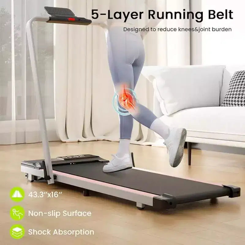 DeerRun A6 Plus Tapis Roulant Pieghevole Sottile 2 in 1 con Inclinazione del 5%, Bluetooth e Telecomando, 136 kg, Modello 2026