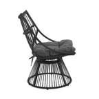 GDFStudio Apulia Bohemian Outdoor Wicker Club Chair with Cushions