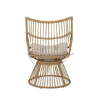 GDFStudio Apulia Bohemian Outdoor Wicker Club Chair with Cushions