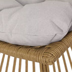 GDFStudio Apulia Bohemian Outdoor Wicker Club Chair with Cushions