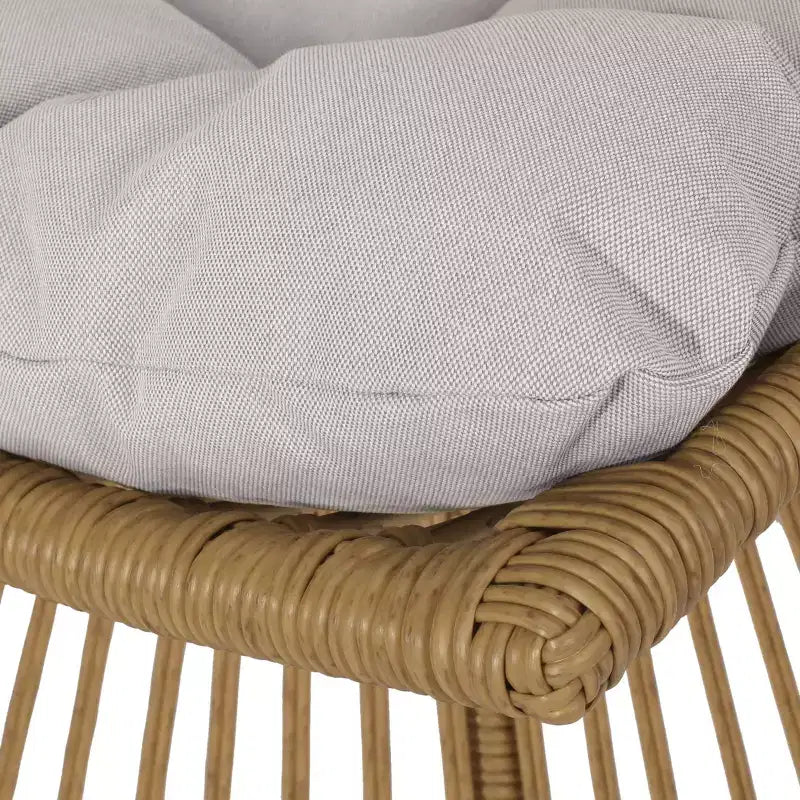GDFStudio Apulia Bohemian Outdoor Wicker Club Chair with Cushions