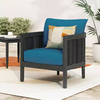 Christopher Knight Home Burchett Outdoor Acacia Wood and Rattan Club Chair with Cushions