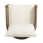 Christopher Knight Home Burchett Outdoor Acacia Wood and Rattan Club Chair with Cushions