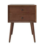 Christopher Knight Home Caesar Mid-Century Modern Acacia Wood Nightstand with 2 Drawers