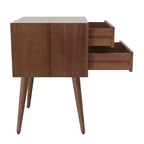 Christopher Knight Home Caesar Mid-Century Modern Acacia Wood Nightstand with 2 Drawers