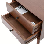 Christopher Knight Home Caesar Mid-Century Modern Acacia Wood Nightstand with 2 Drawers