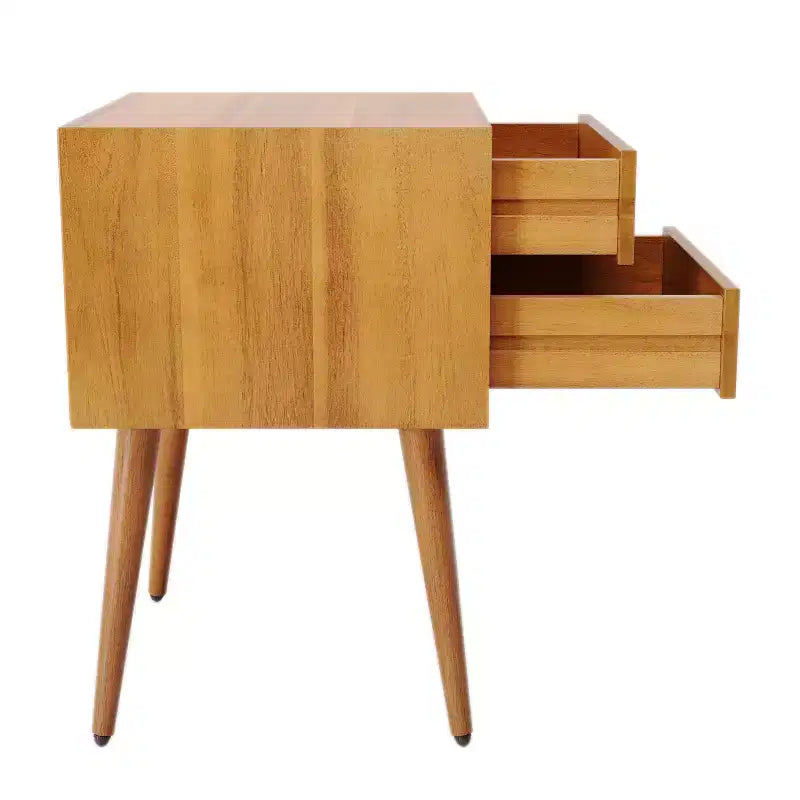 Christopher Knight Home Caesar Mid-Century Modern Acacia Wood Nightstand with 2 Drawers