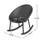 Sedia a dondolo GDFStudio Edmont da esterno in plastica di polipropilene con timpano
