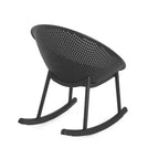 Sedia a dondolo GDFStudio Edmont da esterno in plastica di polipropilene con timpano