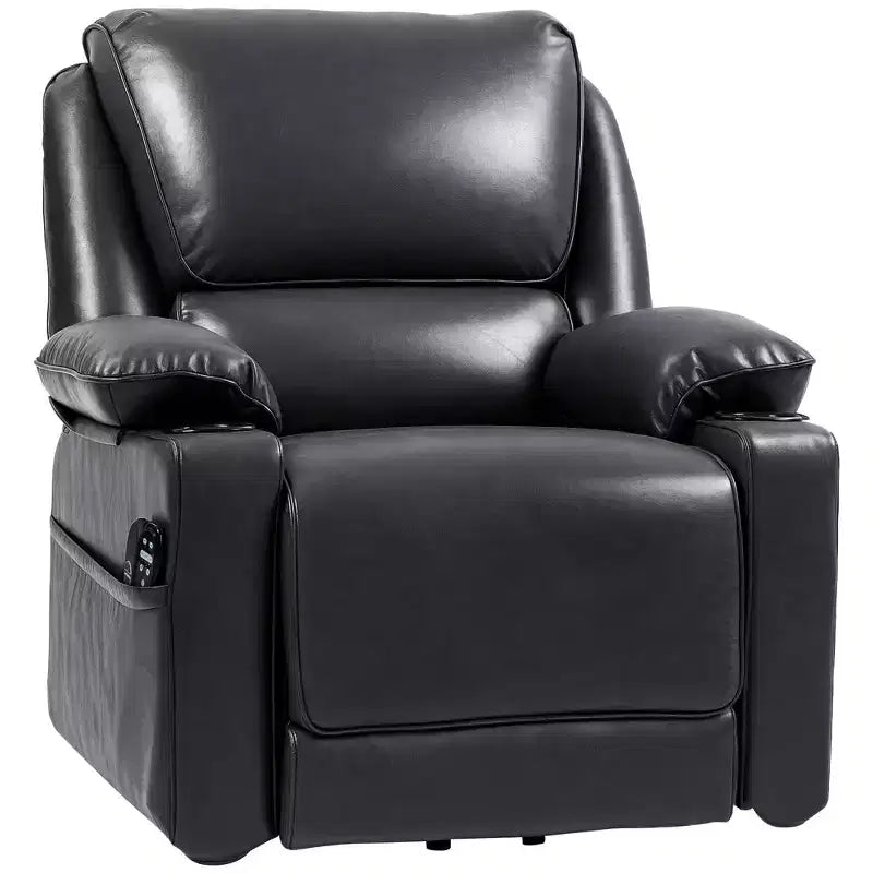 Poltrona reclinabile HOMCOM Power Lift, poltrona reclinabile elettrica riscaldata con massaggio, telecomando, tasche laterali, molle insacchettate